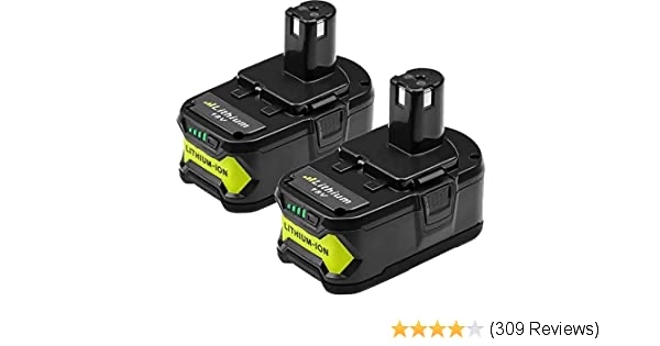 2 Packs 6 0ah High Capacity P108 Replacement Battery Compatible With Ryobi 18v Lithium Ion Battery P102 P103 P104 P105 P107 P108 For 18 Volt One Plus Power Tool