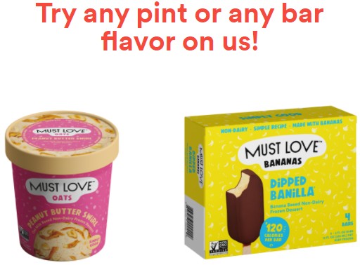 Buy Must Love Non-Dairy Frozen Dessert (Pint or Box), Get Full Refund Rebate via PayPal or Amazon Gift Card