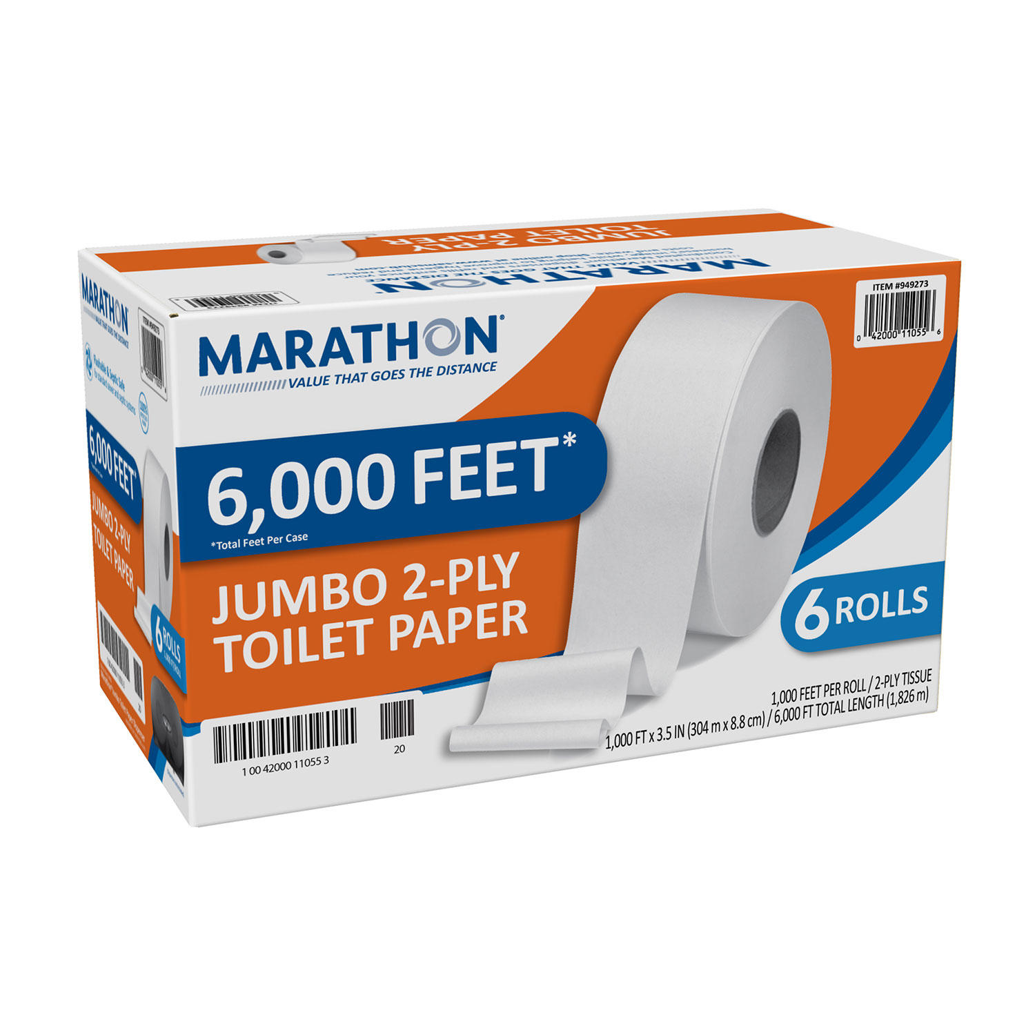 Sam's Club 6Ct Marathon Jumbo Roll Bathroom Tissue + 2Roll Jumbo