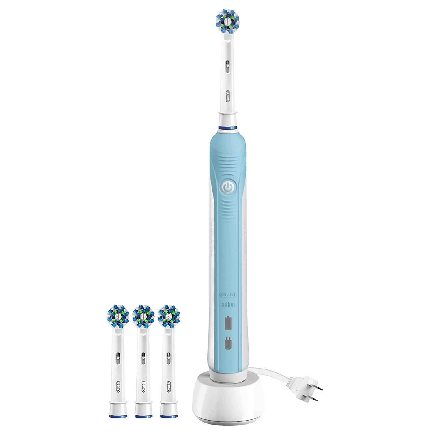 terwijl tijdschrift Aan het liegen Oral-B Pro 1000 Electric Toothbrush + 3-Ct Cross Action Brush Head Refills