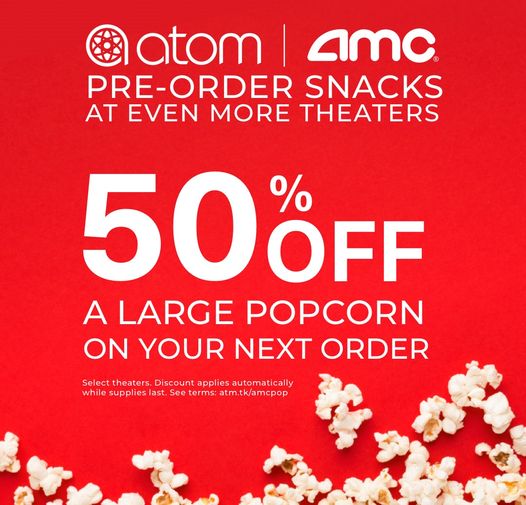 Atom Tickets: AMC Theaters: Buy Movie Tickets, Extra Savings ...