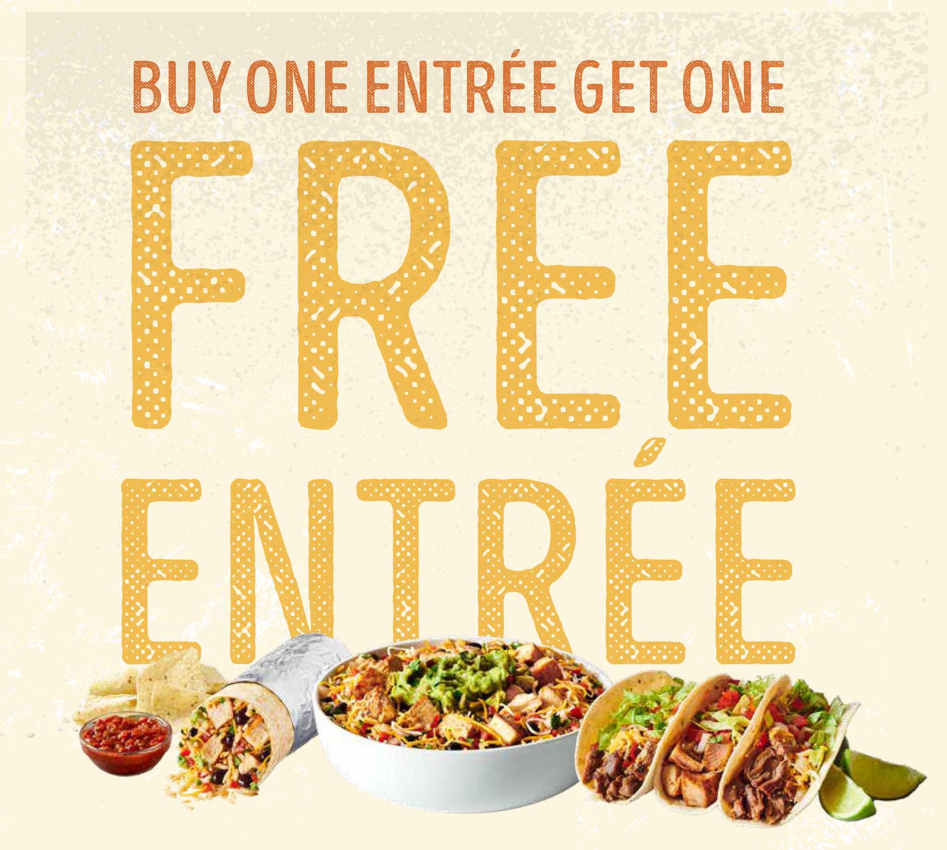 Moe's Southwest Grill Rewards: Buy 1, Get 1 Free Adult Entrees (Valid 9/28 - 9/29)