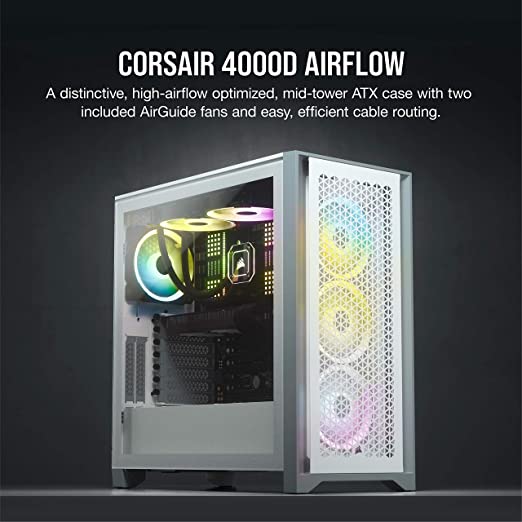 Corsair 4000D Airflow Mid-Tower ATX Desktop Case CC-9011200-WW