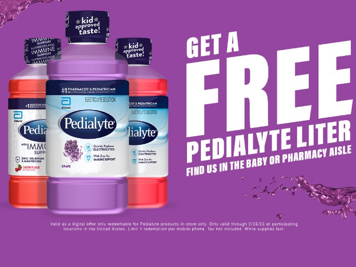 Digital Coupon: 1 Liter Pedialyte