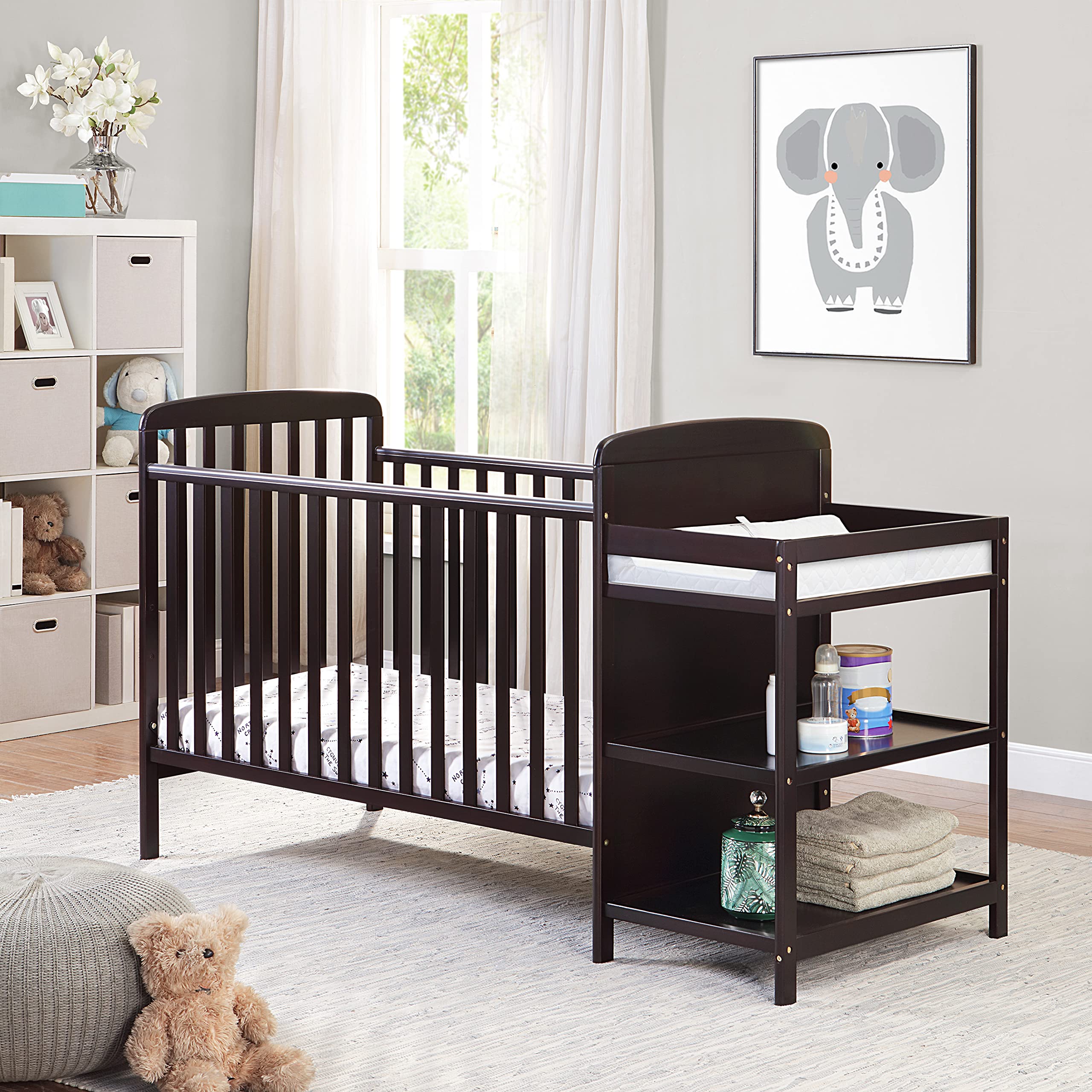 Suite Bebe Ramsey 3in1 Convertible Crib & Changer (Espresso Finish