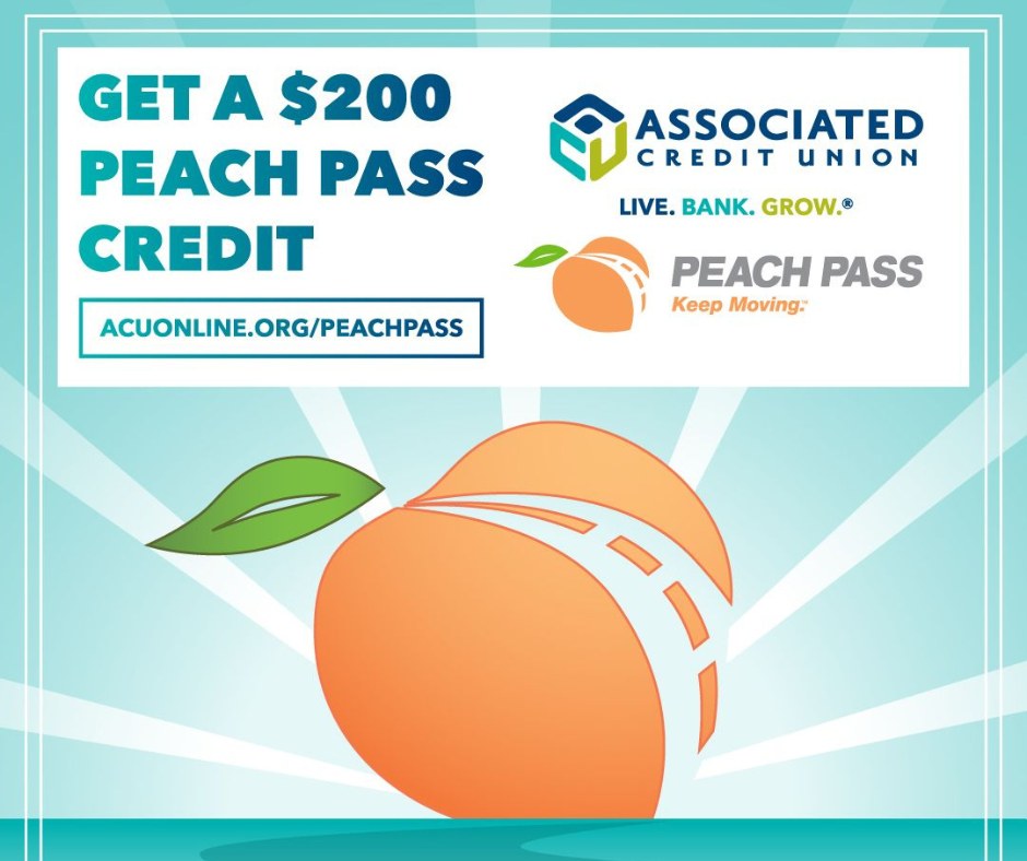 Associated Credit Union: Get a $200 PeachPass credit when you finance or refinance your auto loan