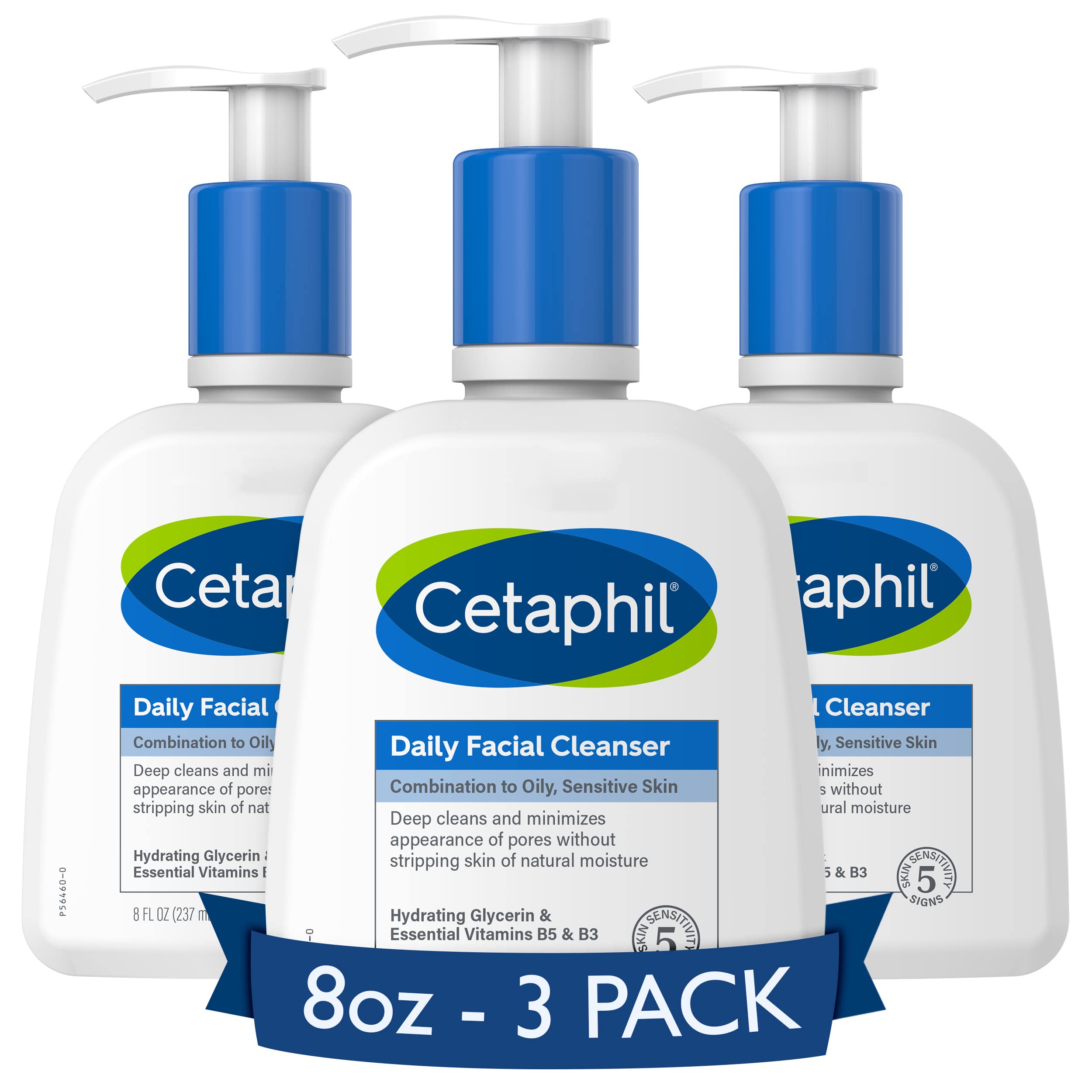 3-Pack 8oz Cetaphil Daily Facial Cleanser (Combination to Oily, Sensitive Skin) $14.67 w/ Subscribe & Save