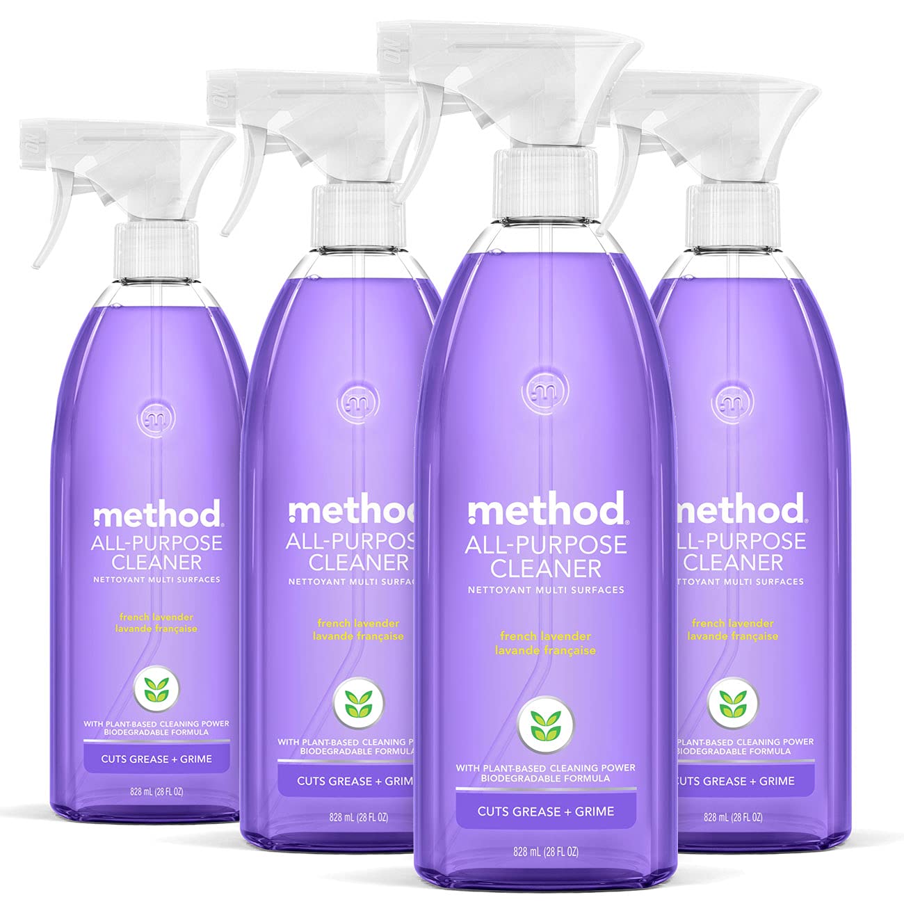 4-Pack 28oz Method All-Purpose Cleaner Spray Bottles (French Lavender) $8.71 w/ S&S
