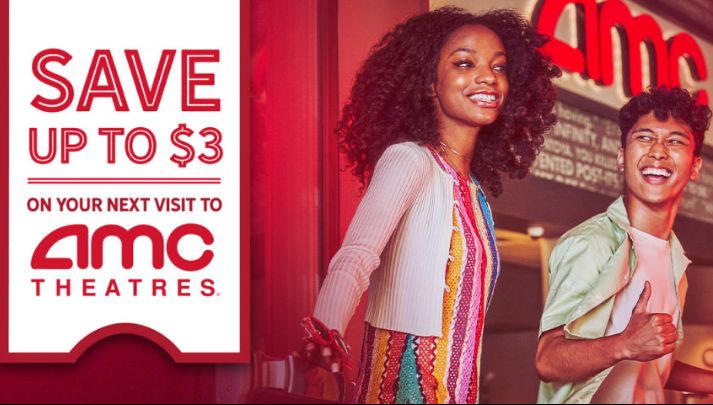 Buy AMC Theatres Microwave Popcorn, Get $3 off Adult Movie Ticket or $2 off Child Movie Ticket