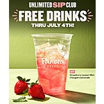 Panera Bread Unlimited Sip Club Trial Membership (Through July 4, 2022) Free to Join (New/Lapsed Subscribers; thru May 6, 2022)