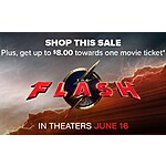 Buy Select Warner Bros. Digital Film & Earn Fandango Ticket to The Flash (2023) $8 Off (Valid thru 6/26)
