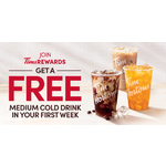 Tim Hortons (US locations): Free Medium Cold Drink w/ Any Purchase (New Tims Rewards Members)