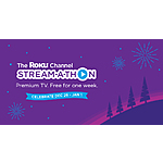 Roku Channel Stream-a-thon (December 26 - Jan 1st) Free Week of Premium TV (HBO, Showtime, Cinemax, Epix, Starz &amp; More)
