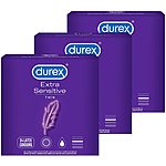 72-Count Durex Extra Sensitive Ultra Thin Lubricated Natural Rubber Condoms $19.05 &amp; More + Free S/H