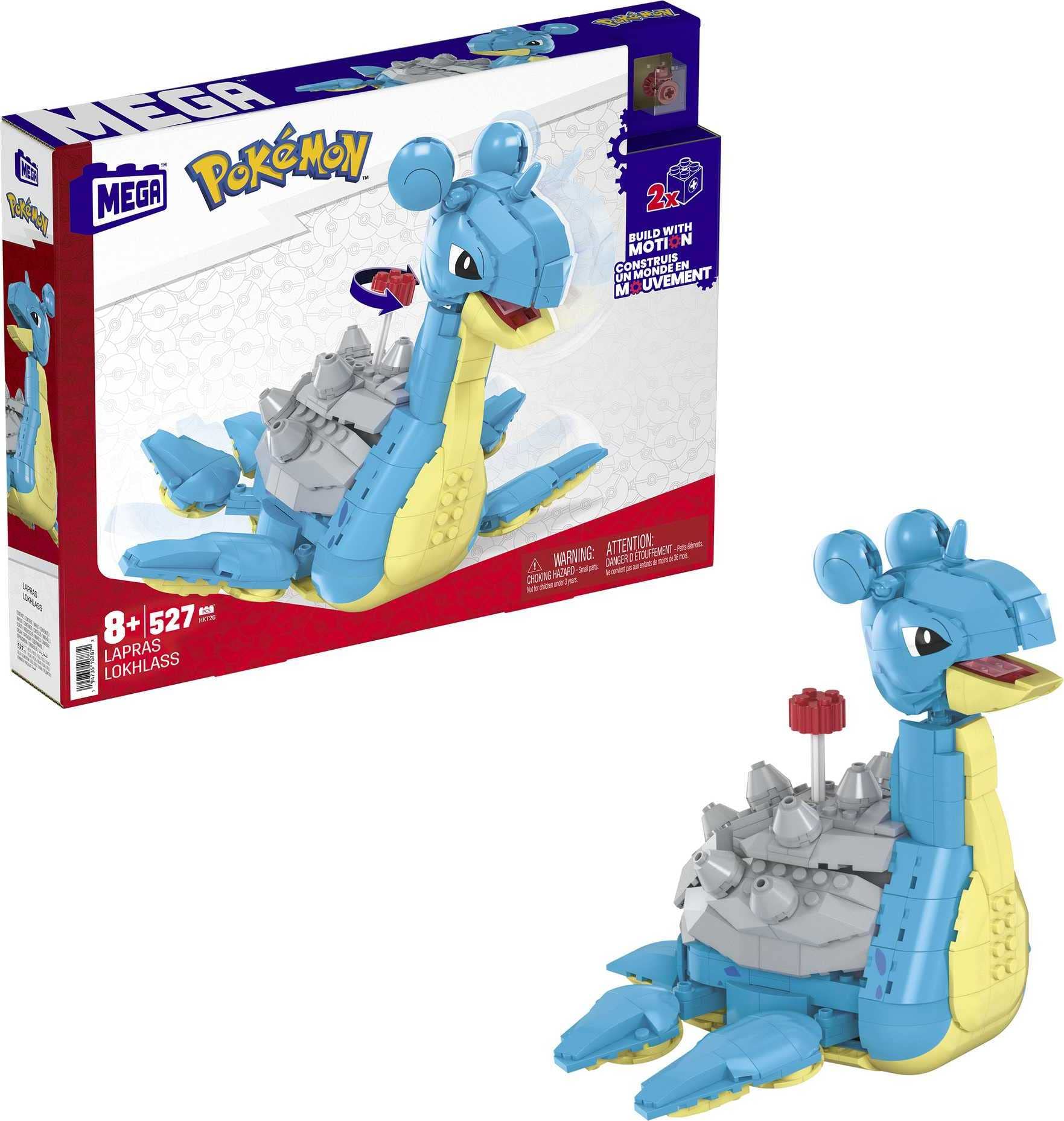 527-Piece Mega Pokémon Lapras Action Figure Building Toy Set for $19.99