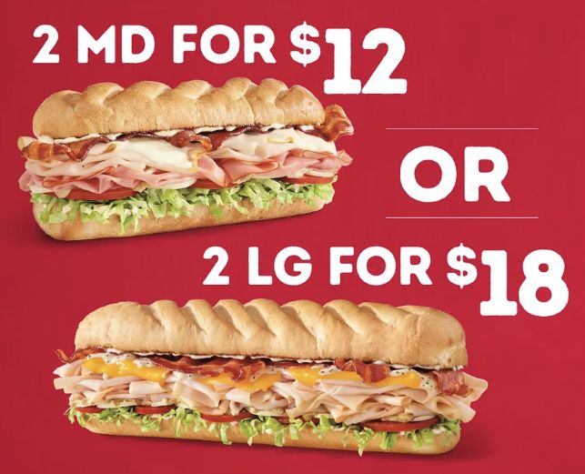 Firehouse Subs: 2 Medium Subs for $12 or 2 Large Subs for $18 (Valid May 10th only)