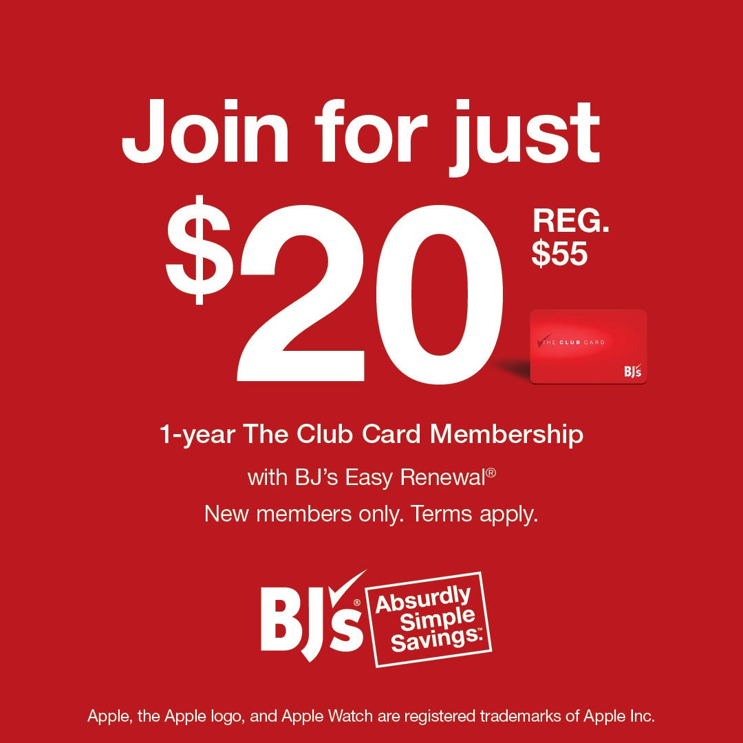1-Year BJ's Wholesale Club Membership for $20