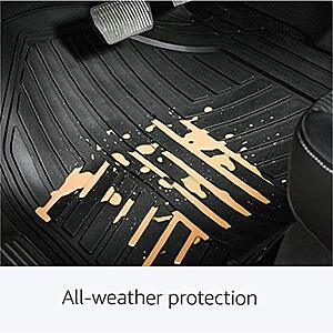 Basics 3-Piece All-Weather Protection Heavy Duty Rubber Floor Mats  for Cars, SUVs, and Trucks (Black) $7.10