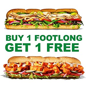 Subway Promo Code and Specials: Buy One, Get One Free Subs!