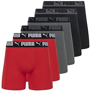 6 Pack Puma Men s Boxer Briefs Various Colors Athletic Fit or
