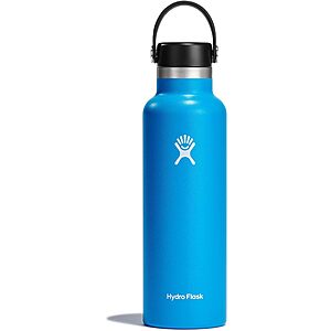 Hydro Flask 21 oz Water Bottle Stainless Steel, Vacuum Insulated with  Standard Mouth - Black 