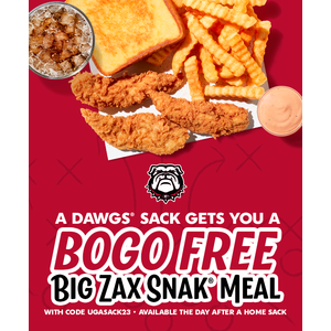Zaxby s Rewards BOGO Free Big Zax Snak Meal Today only Possibly