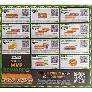 Subway coupons discount 2021