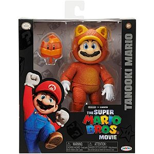 Super Mario Bros. Figures & Playsets: 5" Tanooki Mario Figure $6.10 & More