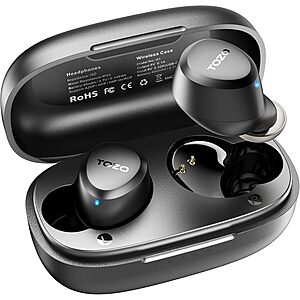 Tozo A1 Bluetooth 5.3 In-Ear IPX5 Waterproof Earbuds w/ Charging Case (Black) $13 