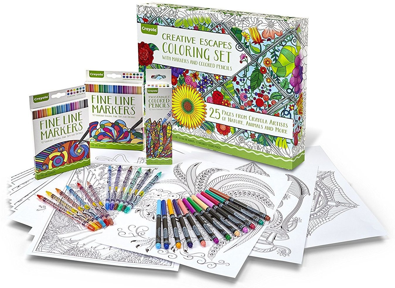 AddOn Item: Crayola Adult Coloring Book \u0026 Marker Art Activity Set  Slickdeals.net
