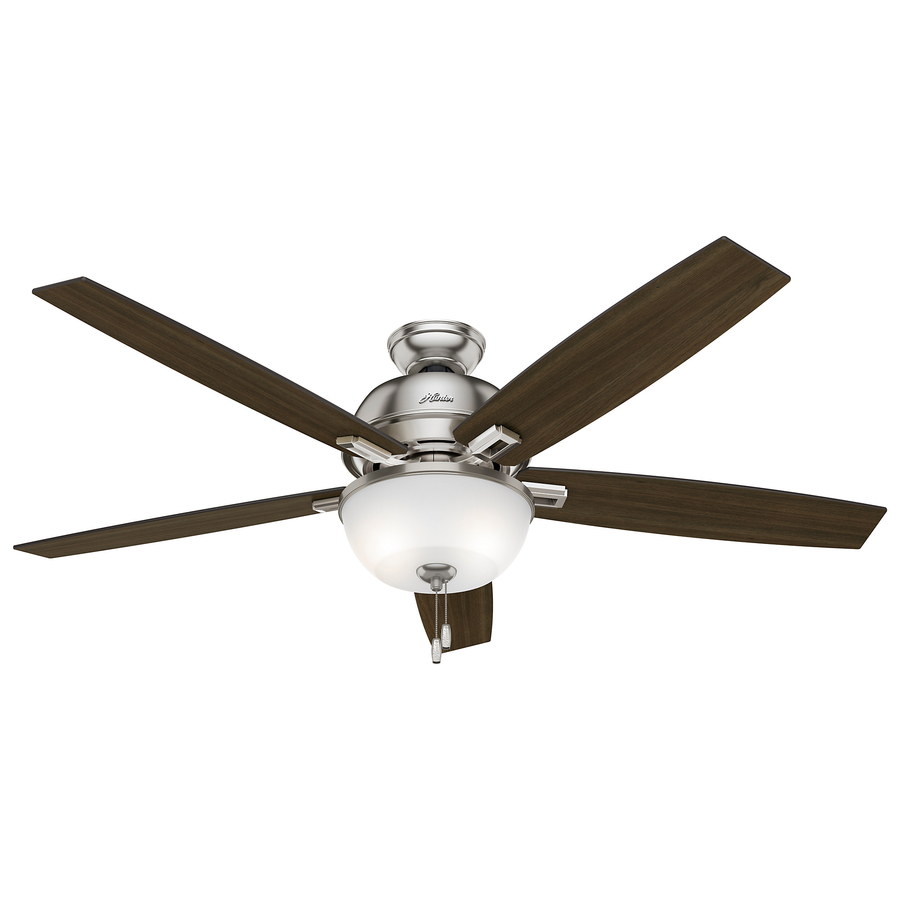 Hunter Donegan 60 Brushed Nickel Led 5 Blade Ceiling Fan W Light