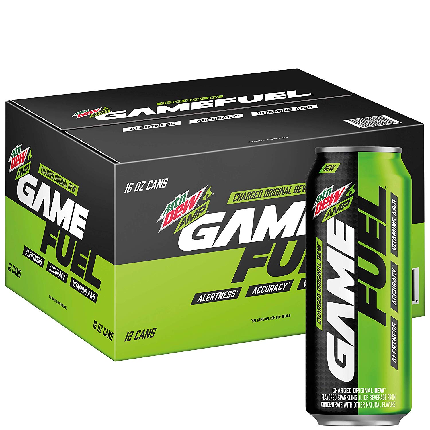 12-Pack Mountain Dew AMP Game Fuel (Various Flavors) for $12.99 w/ S&S + Free Shipping