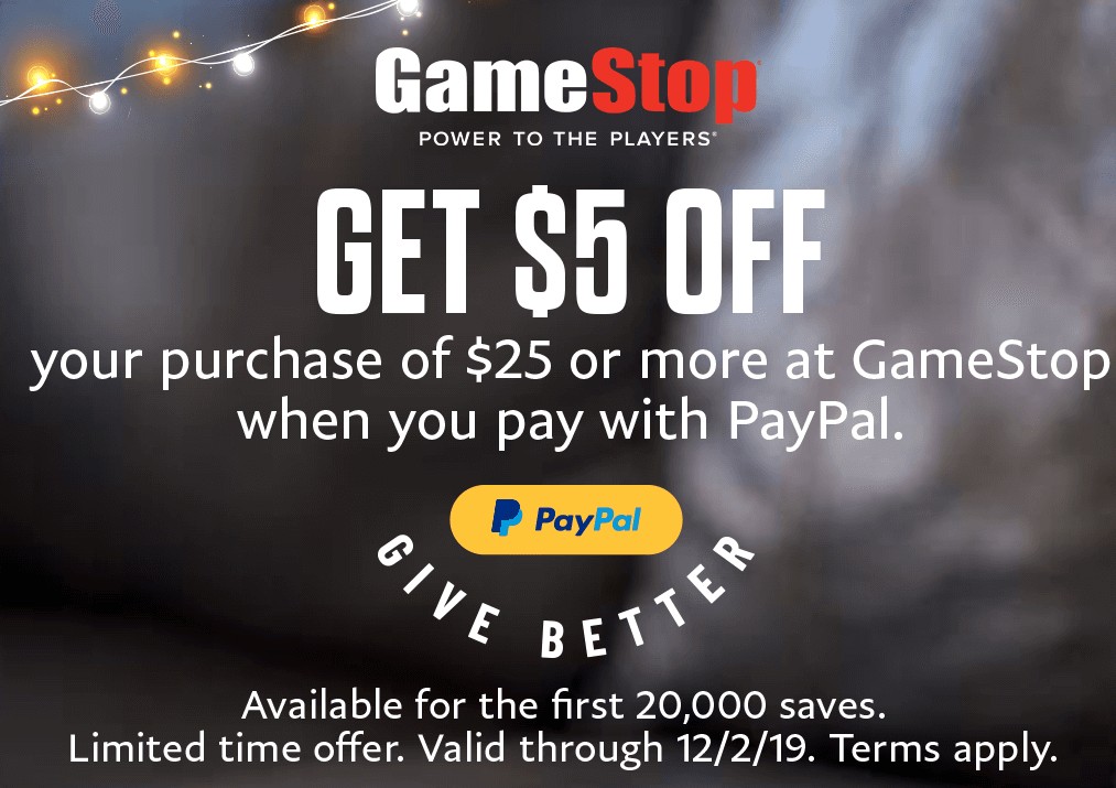 Paypal Additional Savings At Gamestop Slickdeals Net