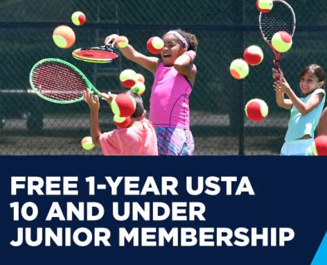 Free 1-Year USTA Junior Member for Kids (10 & Under) *New Members Only