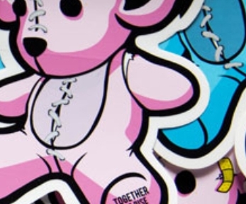 Free Together We Rise Teddy Bear Stickers