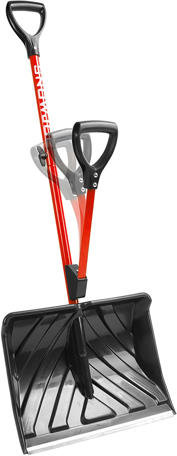 Red 18" Snow Joe Shovelution Strain-Reducing Snow Shovel w/ Spring Assisted Handle -$19.99 at Amazon