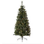 6-Foot Pre-Lit Faux Spruce Christmas Tree with Clear Lights $35