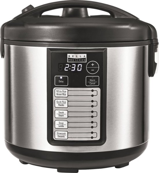 Bella Pro Series - 20-Cup Rice Cooker - Stainless Steel $24.99