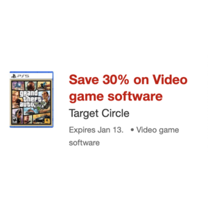 Target 30 off sale video games