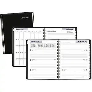 7" x 8.5" AT-A-GLANCE 2026 DayMinder Faux Leather Cover Planners (black) $7.10 & More + Free Shipping