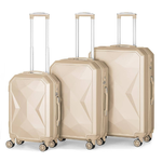HIKOLAYAE Port Victoria Nested Hardside Luggage Set in Desert Khaki, 3 Piece - TSA Compliant CW-A83-BEG-3 - The Home Depot $99.99