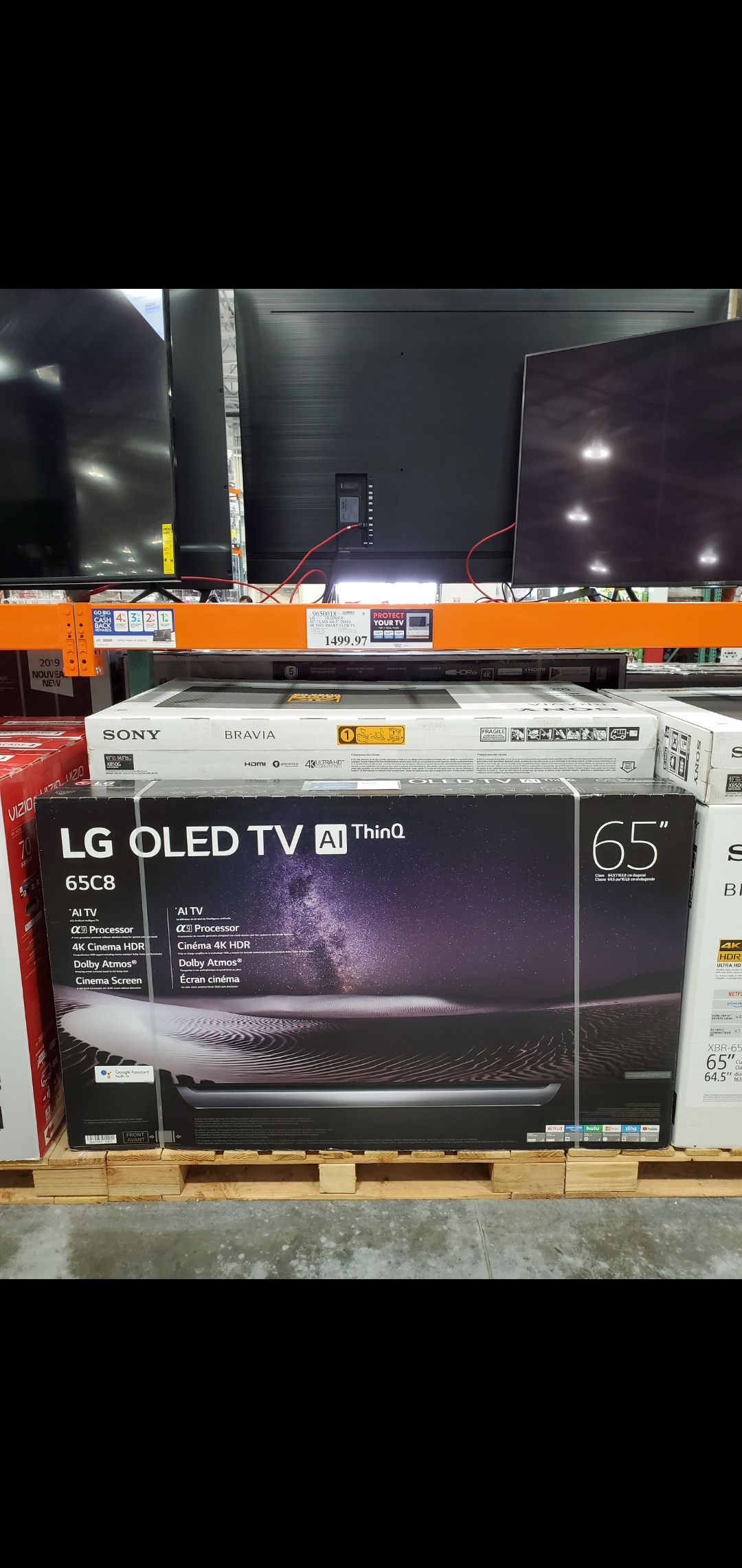 LG OLED C8 65 inch $1499.97 COSTCO - 0