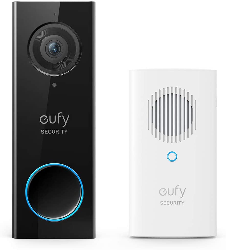 eufy Security, Wi-Fi Video Doorbell, HD 1080p-Grade, No Monthly Fee, Local Storage, Human Detection, Wireless Chime $79.99