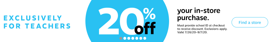 20% off your Staples In Store Purchase for Teachers