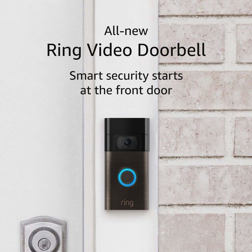 All New Ring Video Doorbell 1080p Hd Video Improved Motion Detection Easy Installation Venetian Bronze 2020