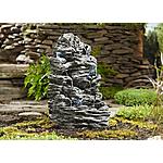 ESSENTIAL GARDEN ROCK FOUNTAIN with LED lights - Kmart.com - $85