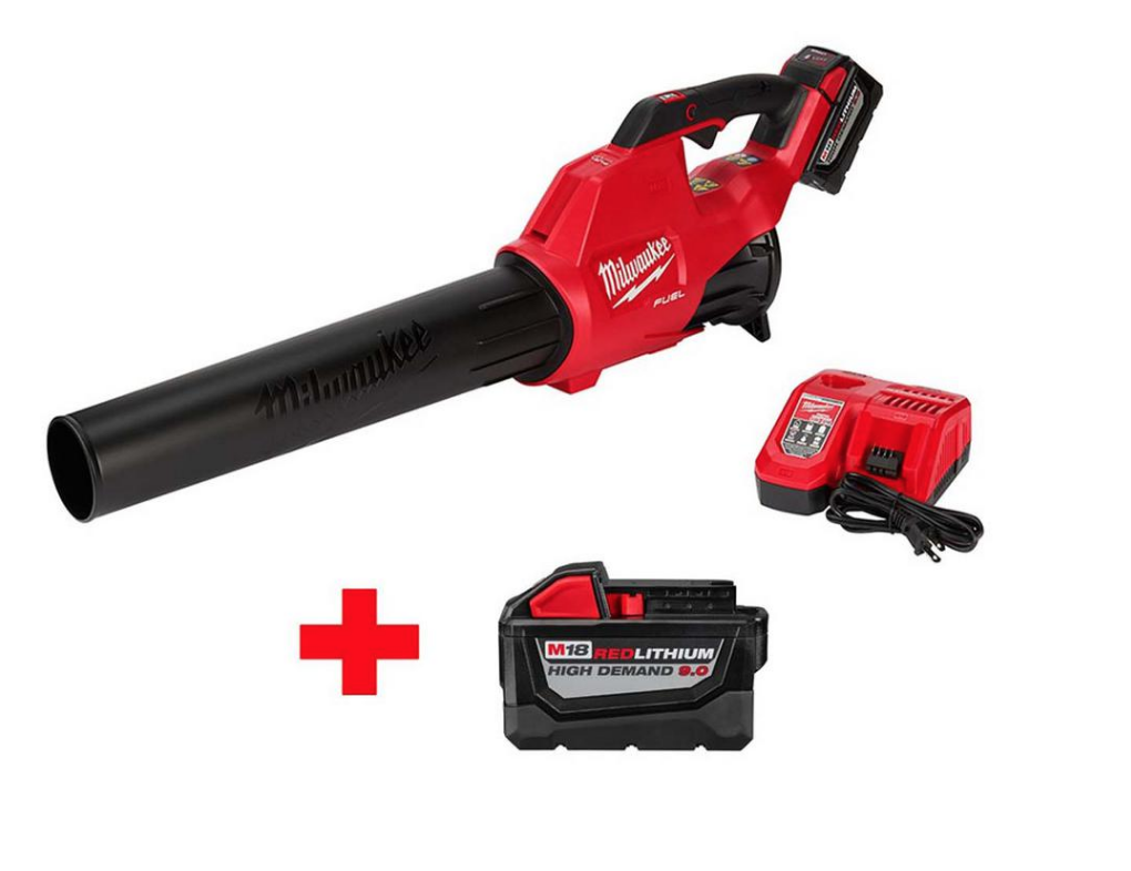 Milwaukee M18 Gen 2 Fuel Blower with TWO 9.0aH Batteries and Rapid ...