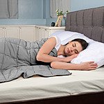 40% off + free amazon prime shipping - premium quality 10 pound adult weighted blanket with cover $35.99