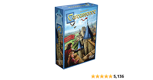 Carcassonne Board Game (BASE GAME) | Family Board Game | Board Game for Adults and Family | Strategy Board Game | Medieval Adventure Board Game | Ages 7 and up | 2-5 Play - $18.99