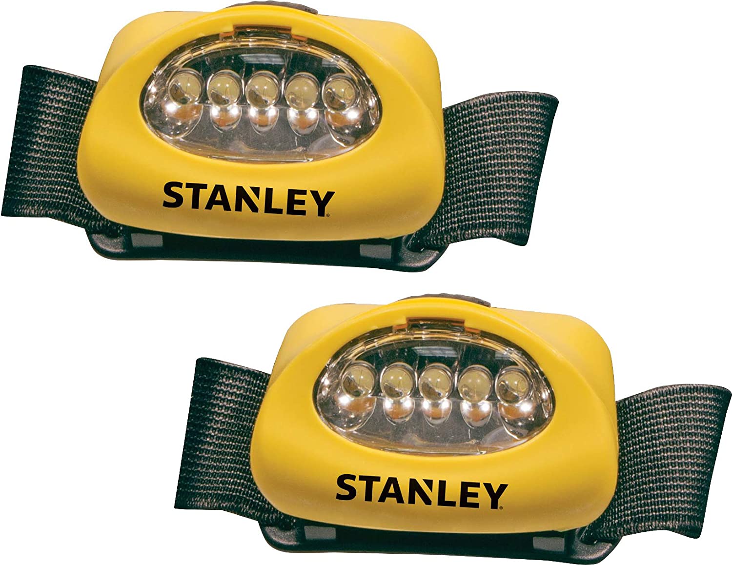 STANLEY HL2PKS Hands Free LED Headlamp Flashlight with Adjustable Headband, Alkaline Battery Powered, 2 Pack $5.71 @ Amazon